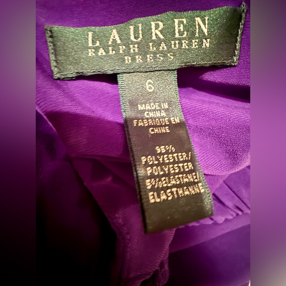 Lauren Ralph Lauren Deep Purple Cocktail Dress - Picture 4 of 4